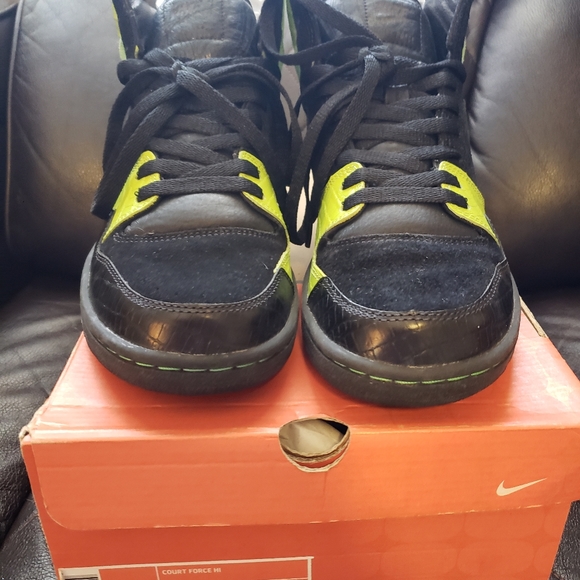 Court Force High Black Chartreuse 10.5 - Picture 3 of 4